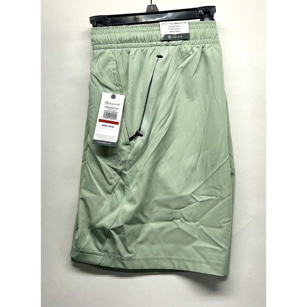 Gaiam Women's Small Dusty Green 7" Veda Shorts(B2)